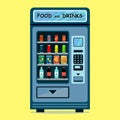 Automatic vending machine with food and drinks Royalty Free Stock Photo